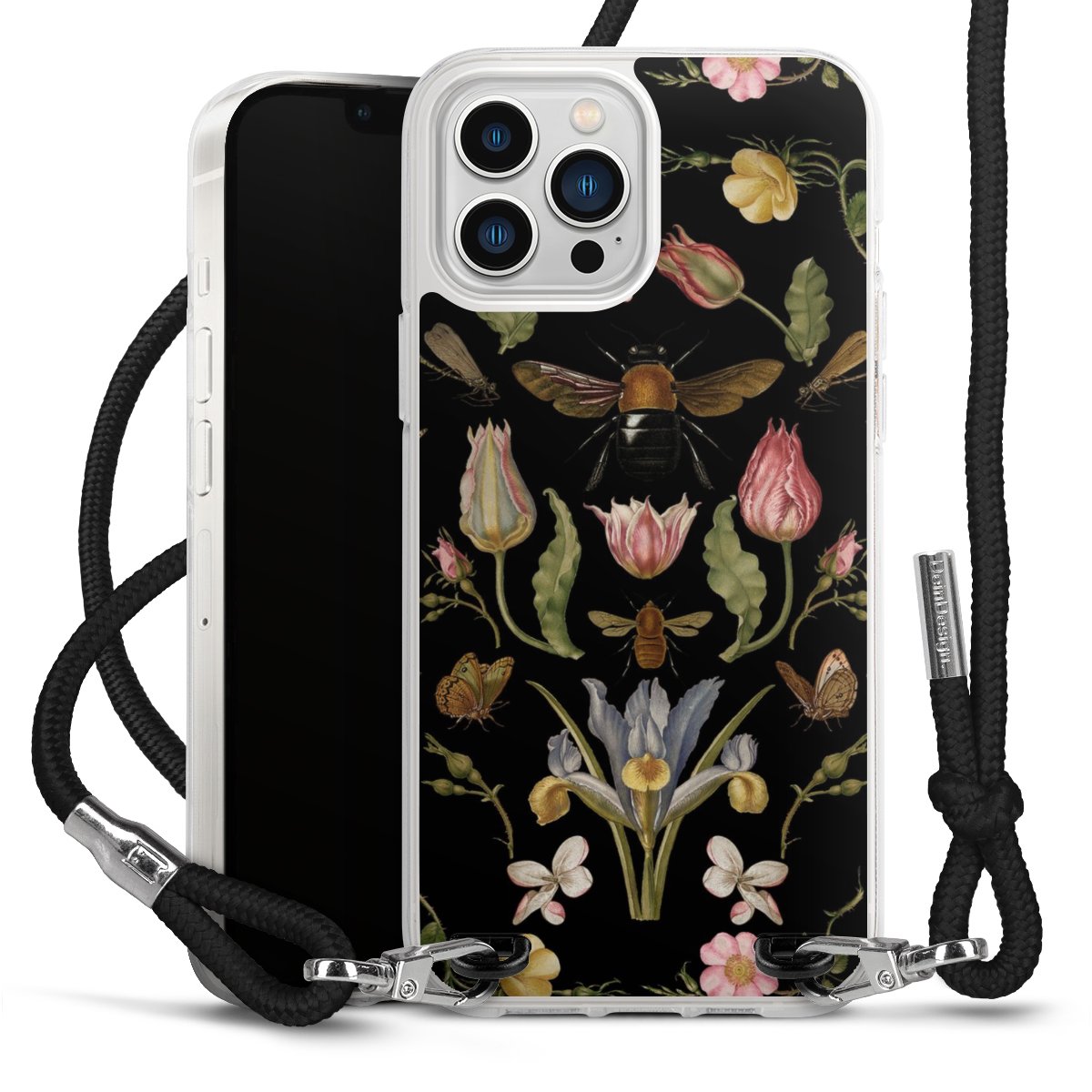 Wildblumen und Biene Schwarz