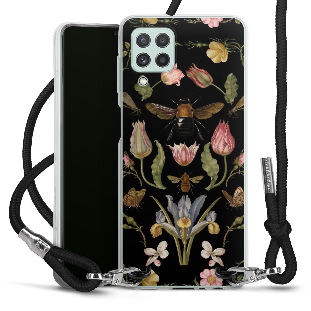 Fiori di campo e api nere