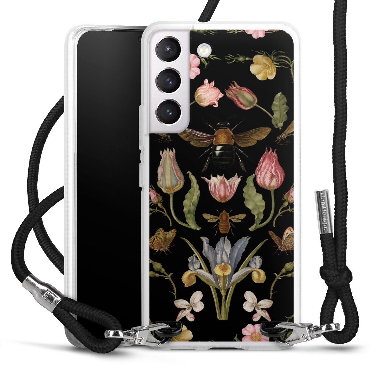 Veldbloemen en Bijen Zwart