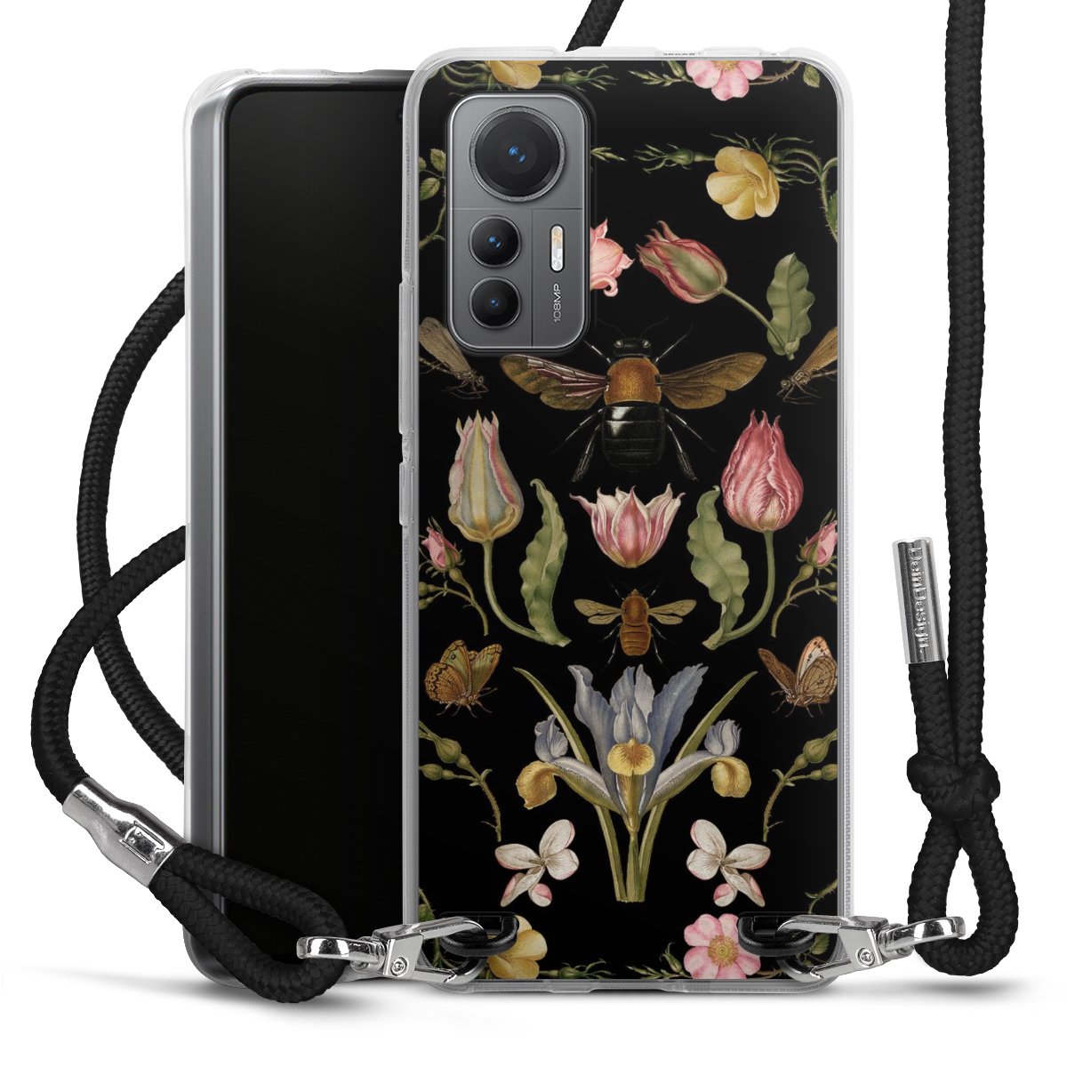 Wildblumen und Biene Schwarz