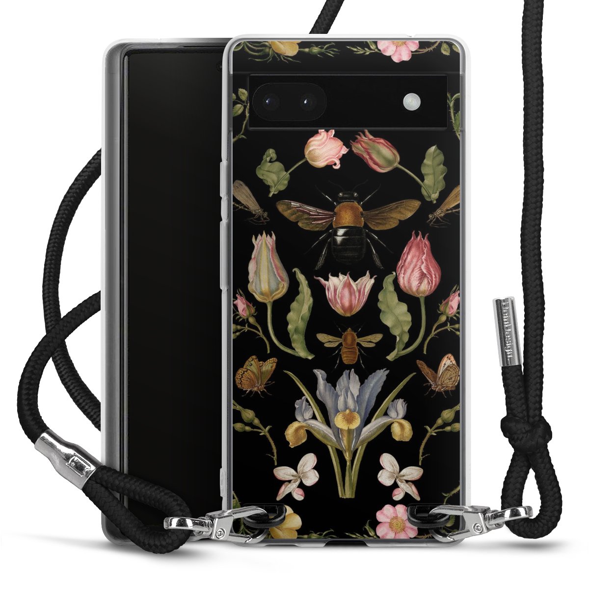 Wildblumen und Biene Schwarz