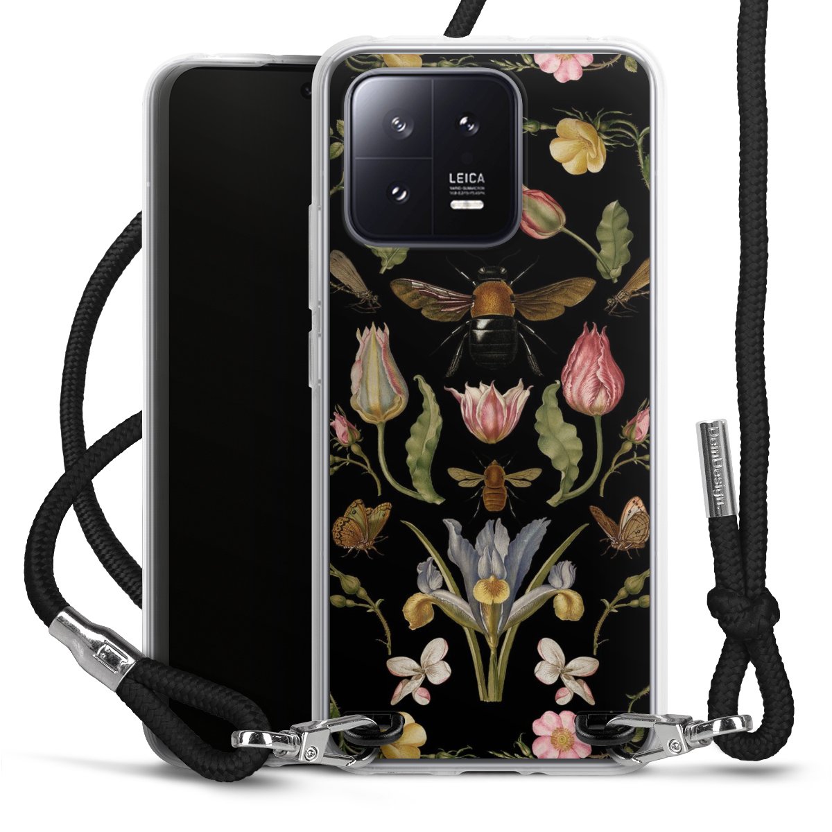 Veldbloemen en Bijen Zwart