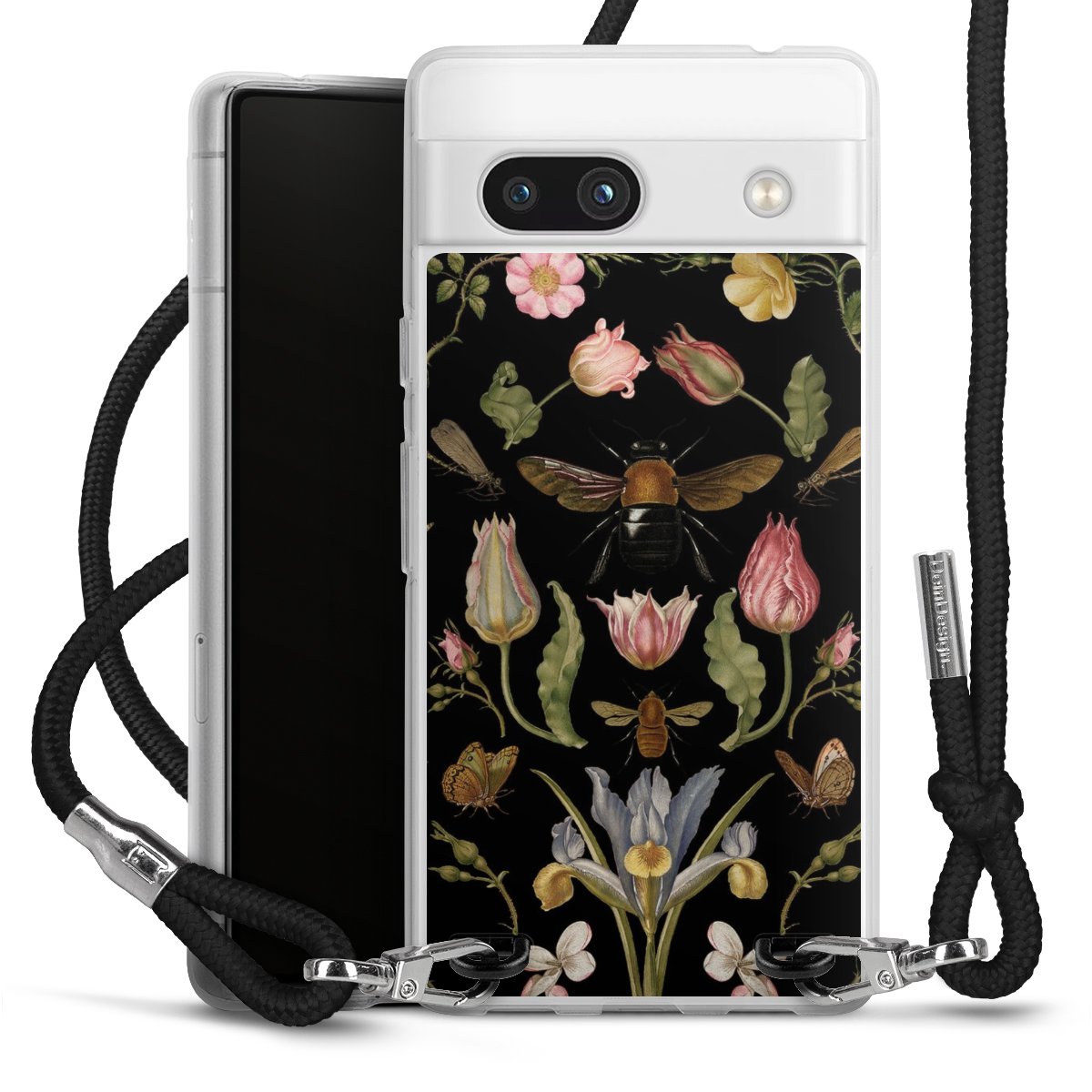 Wildblumen und Biene Schwarz