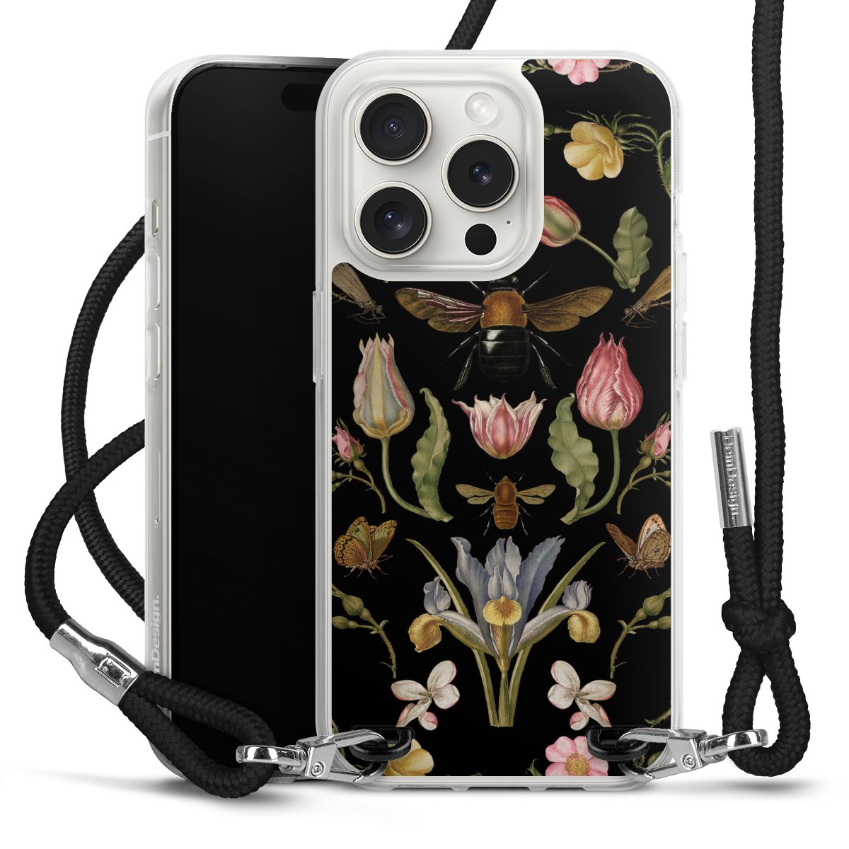 Wildblumen und Biene Schwarz