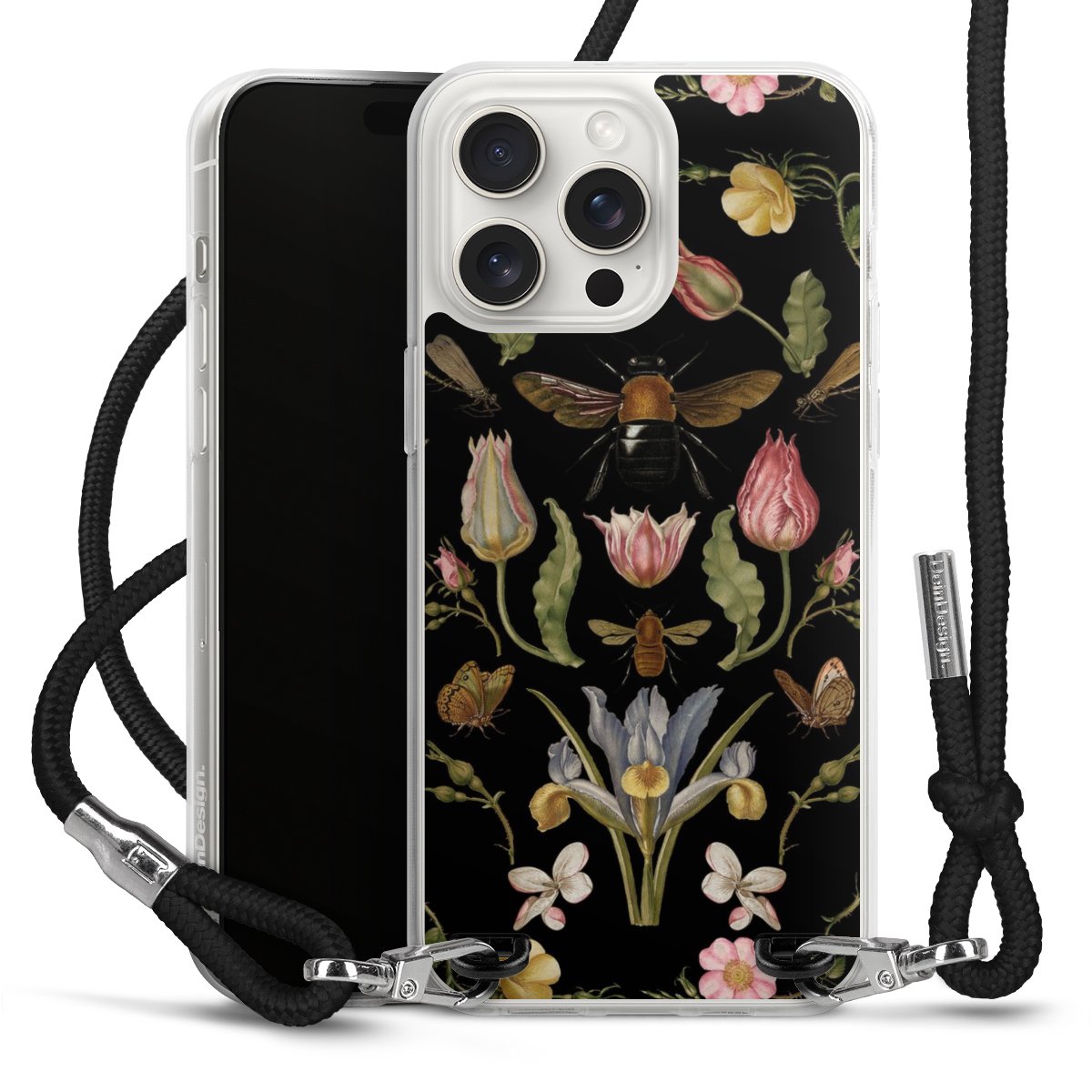 Veldbloemen en Bijen Zwart