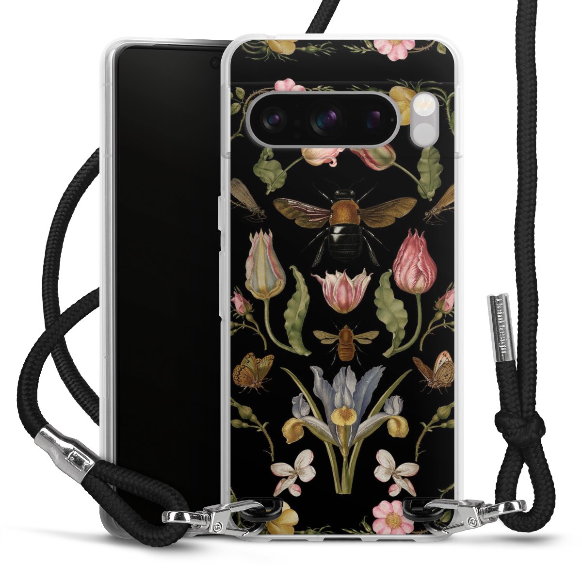 Wildblumen und Biene Schwarz