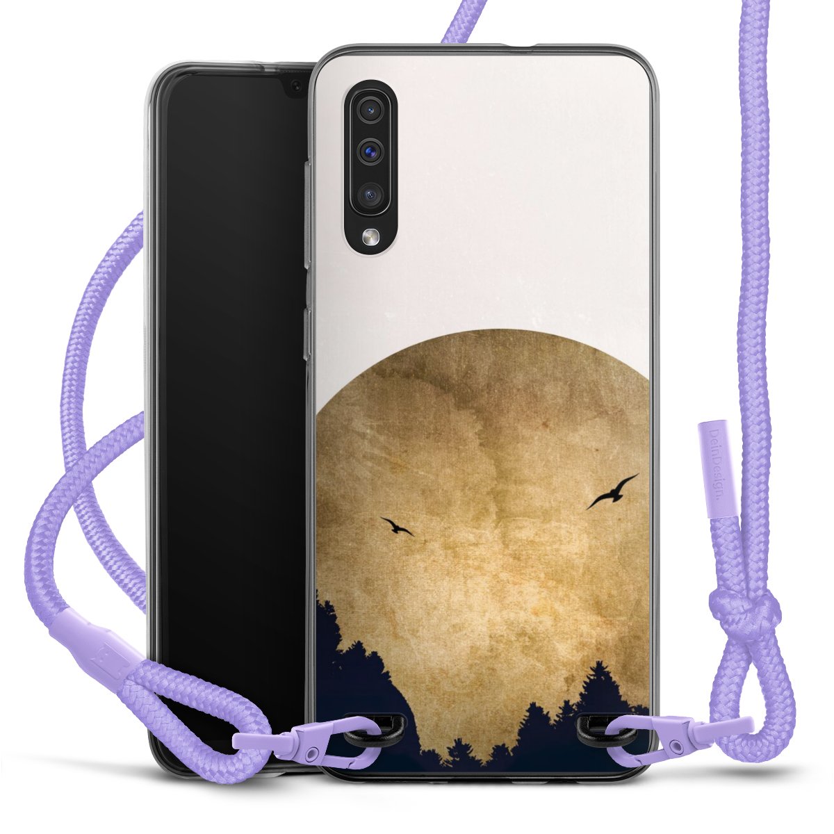 Deux oiseaux et la lune