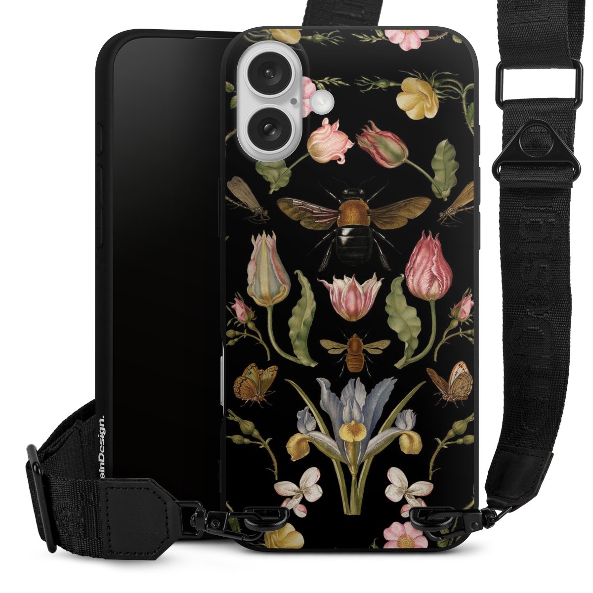 Veldbloemen en Bijen Zwart