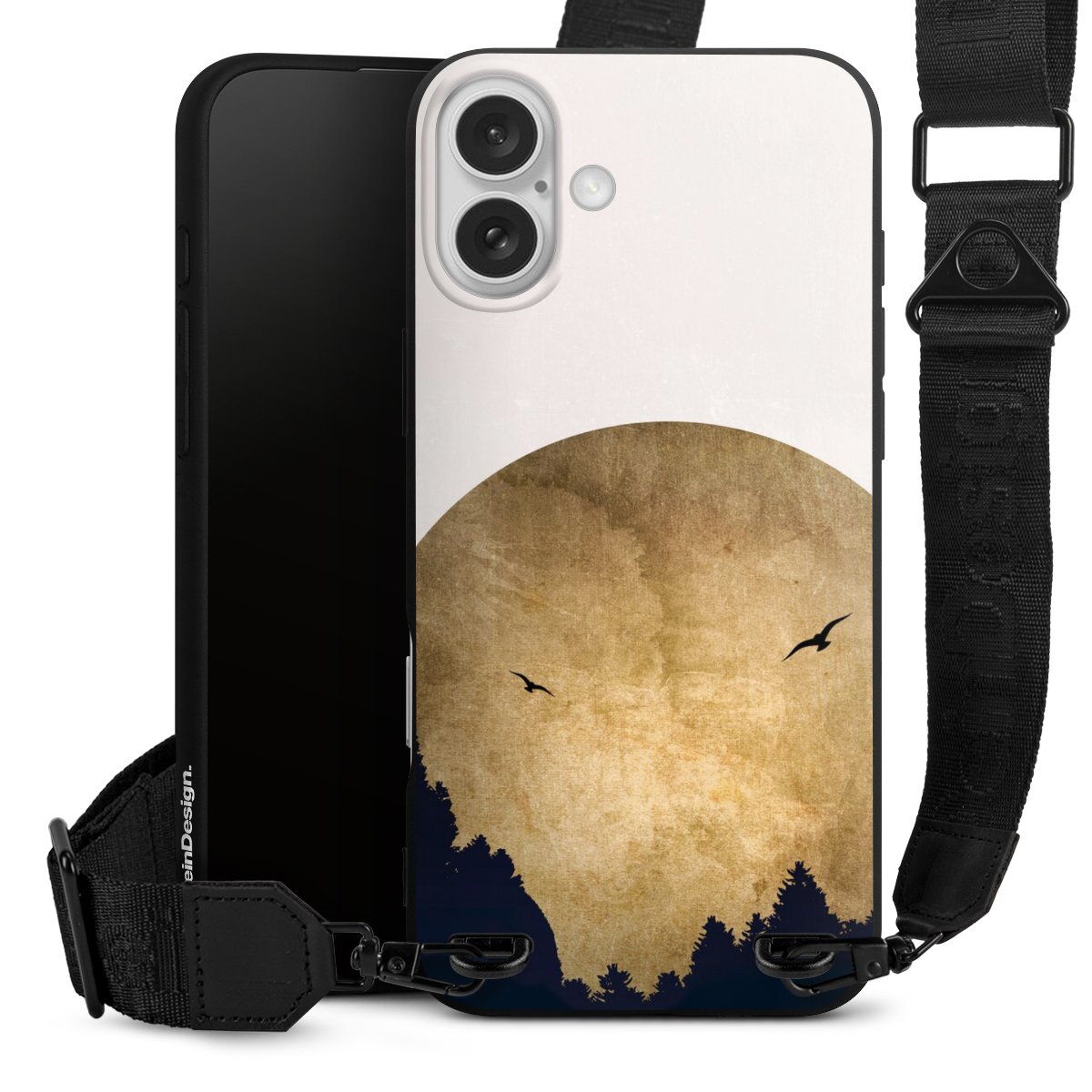 Deux oiseaux et la lune