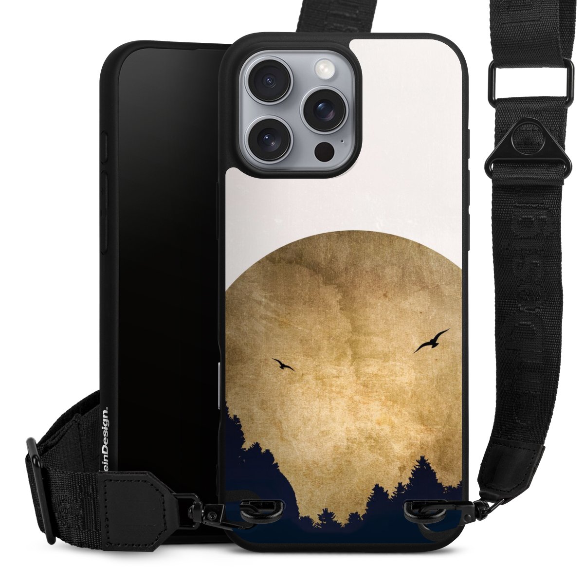 Deux oiseaux et la lune