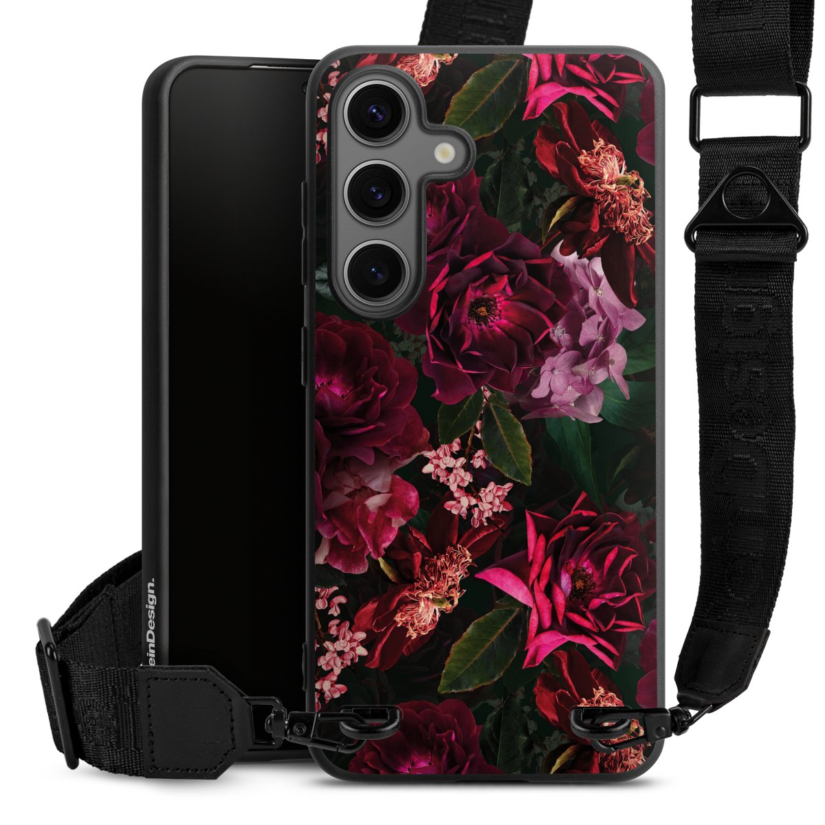Dunkelrote und rosa Blüten