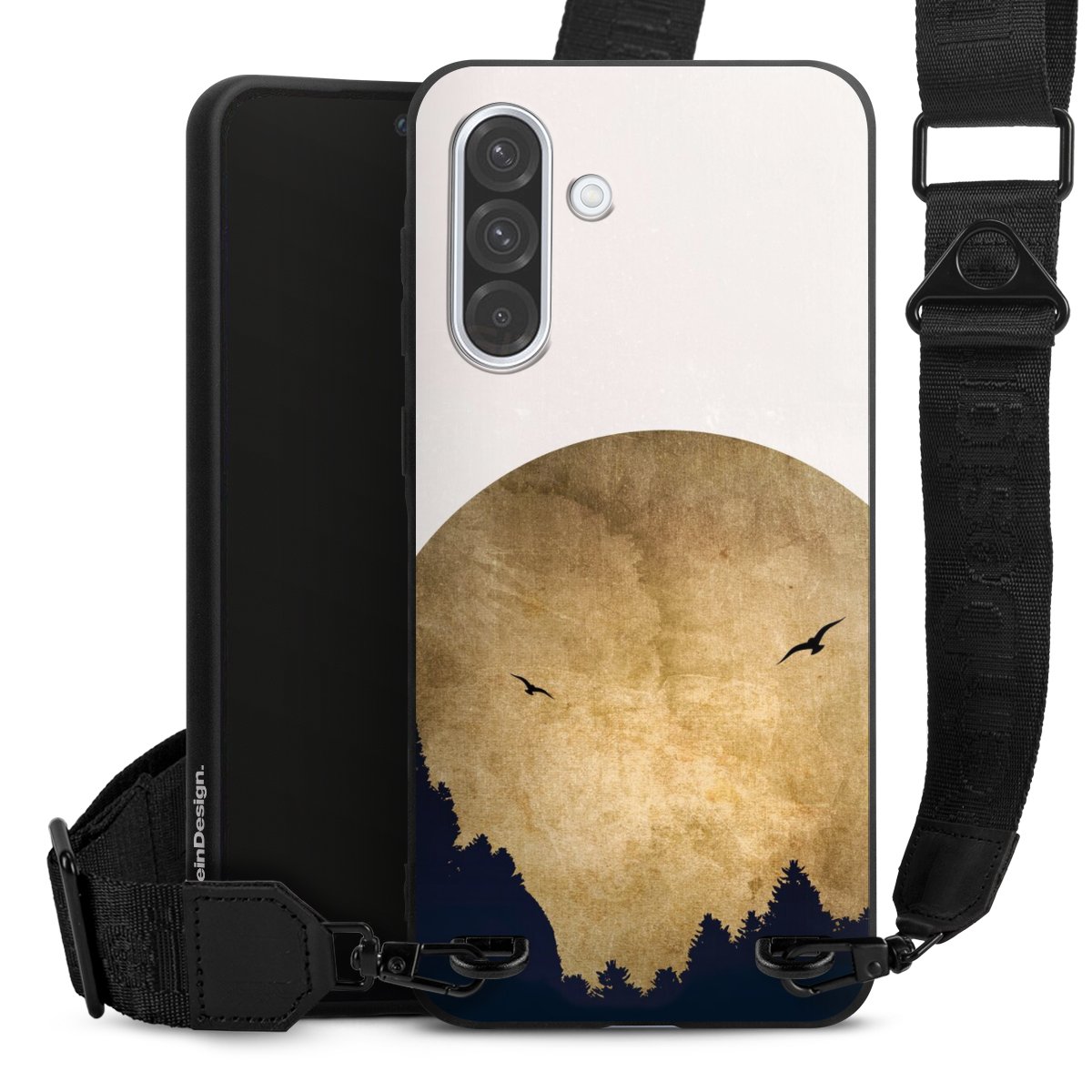 Deux oiseaux et la lune