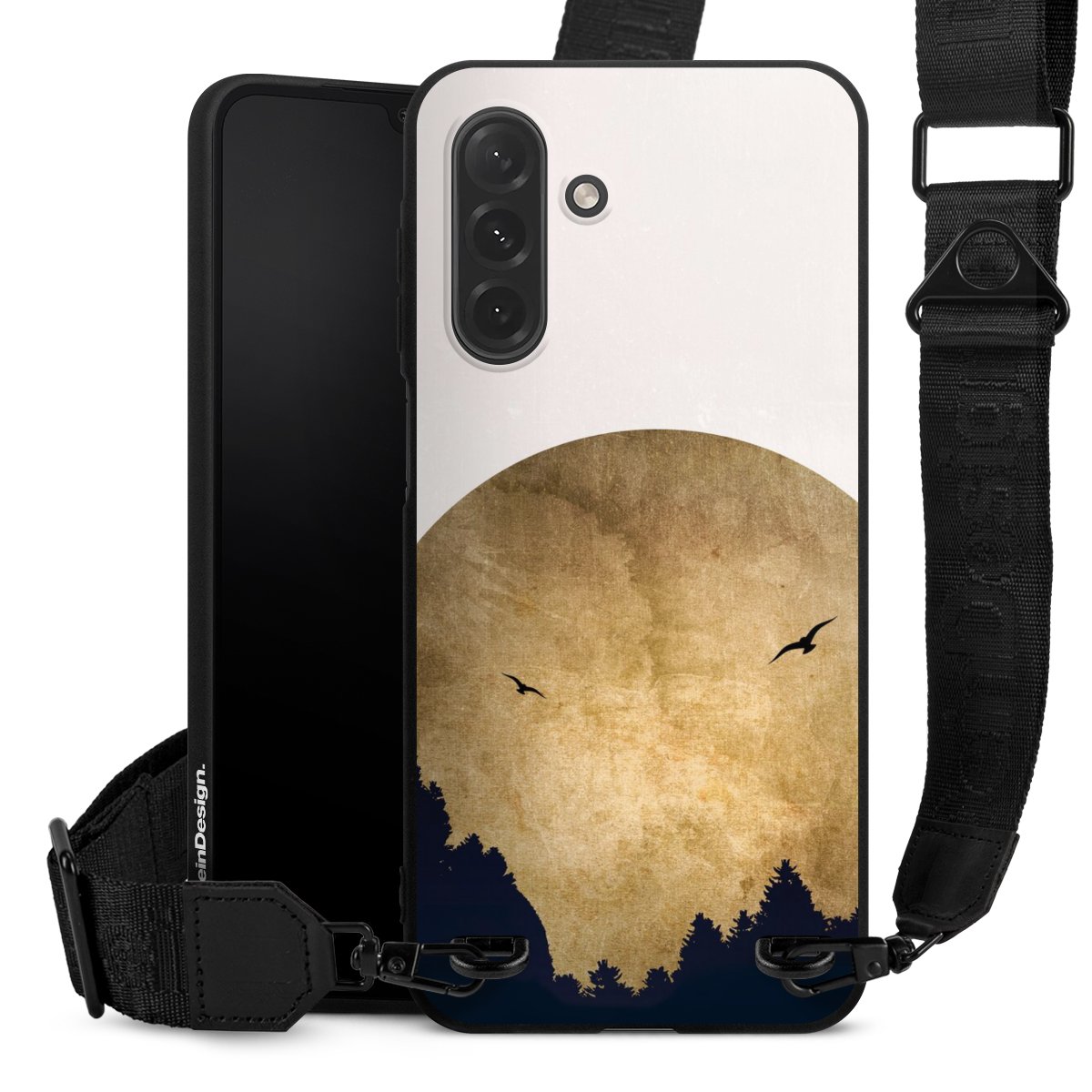 Deux oiseaux et la lune