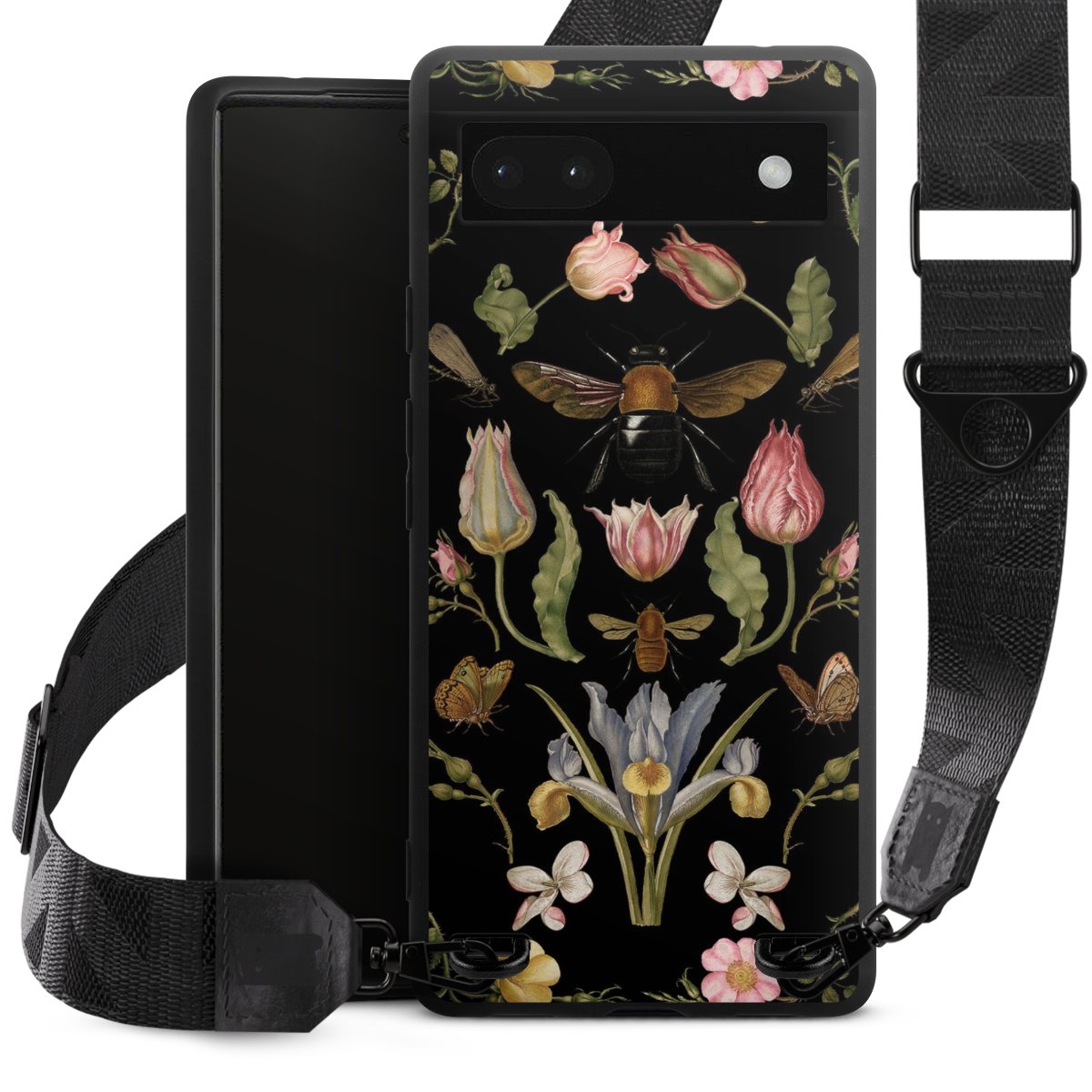 Wildblumen und Biene Schwarz