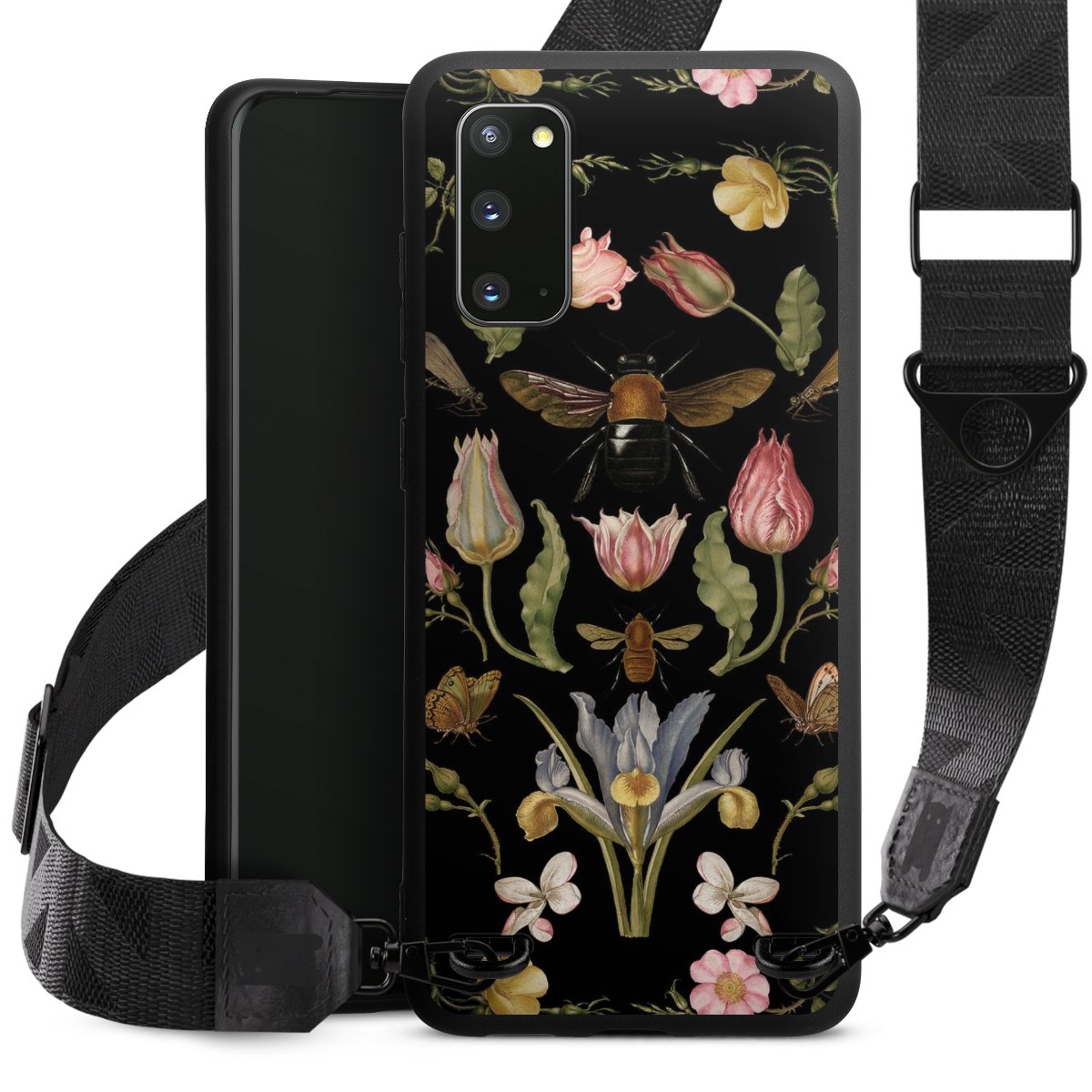 Veldbloemen en Bijen Zwart