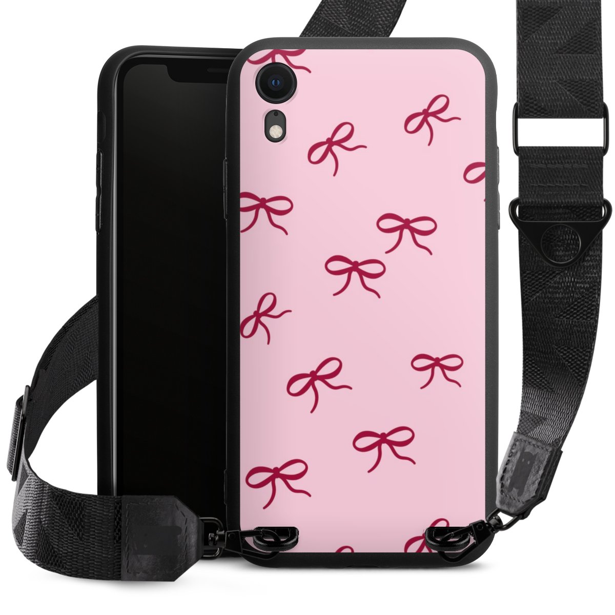 Schleifen Muster Rot Pink