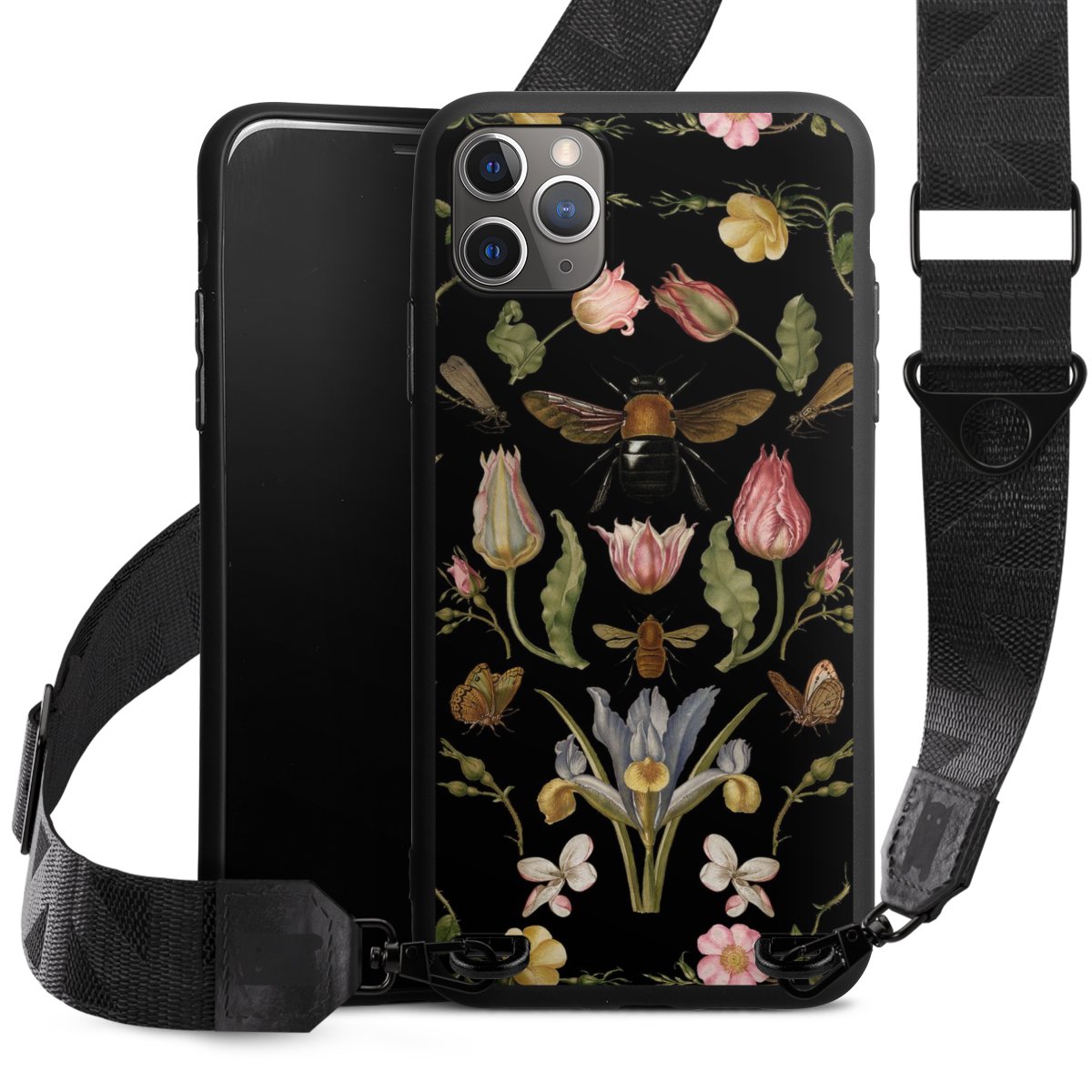 Veldbloemen en Bijen Zwart