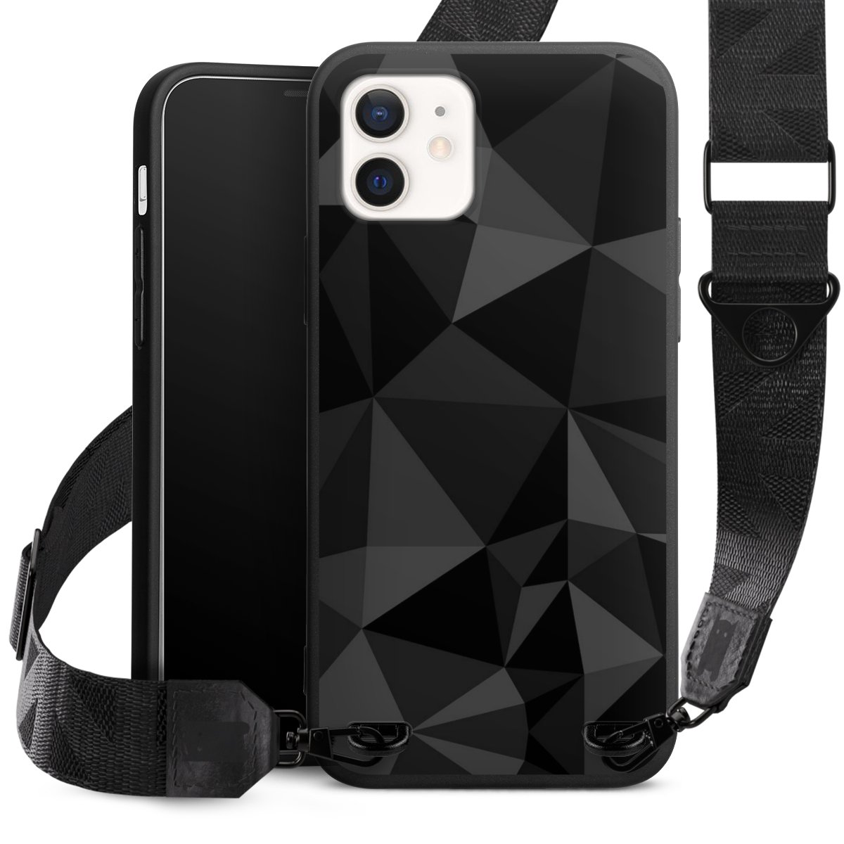 Motif Polygone Noir