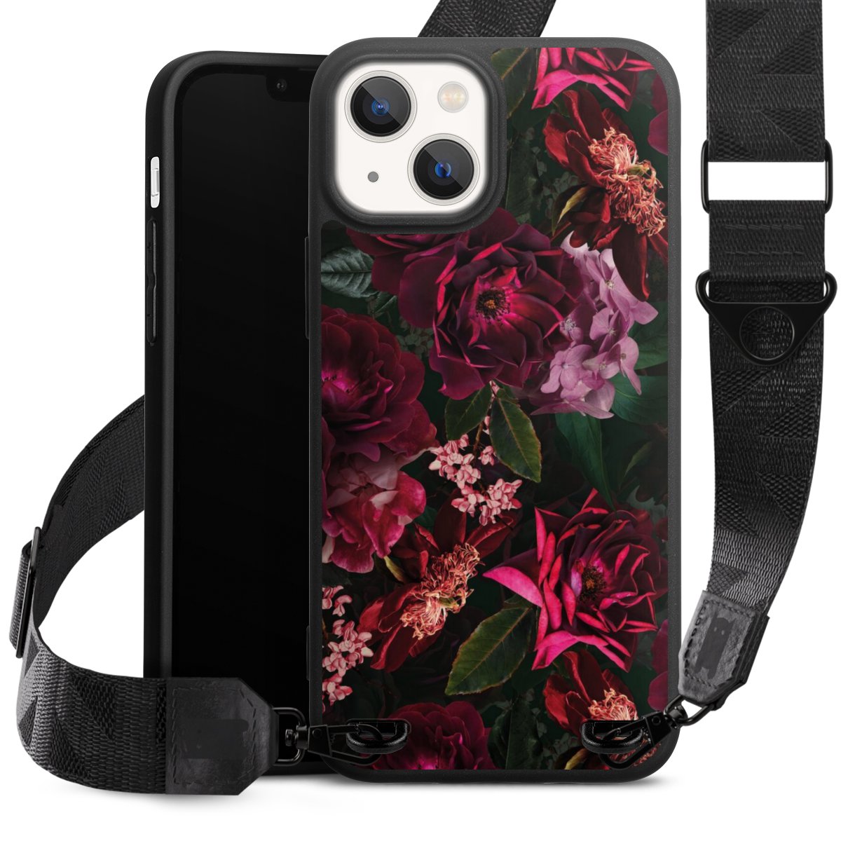 Donkerrode en roze bloemen