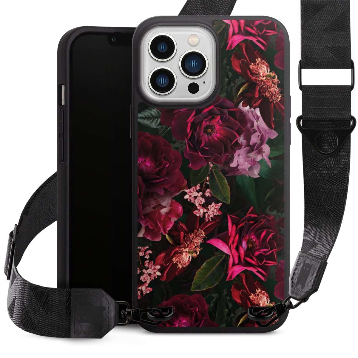 Donkerrode en roze bloemen