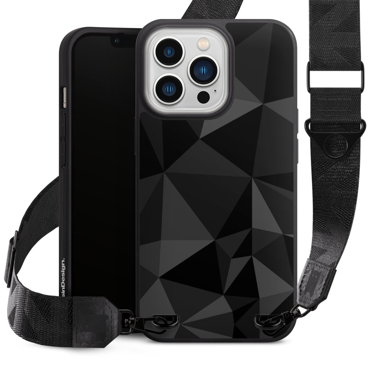 Motif Polygone Noir