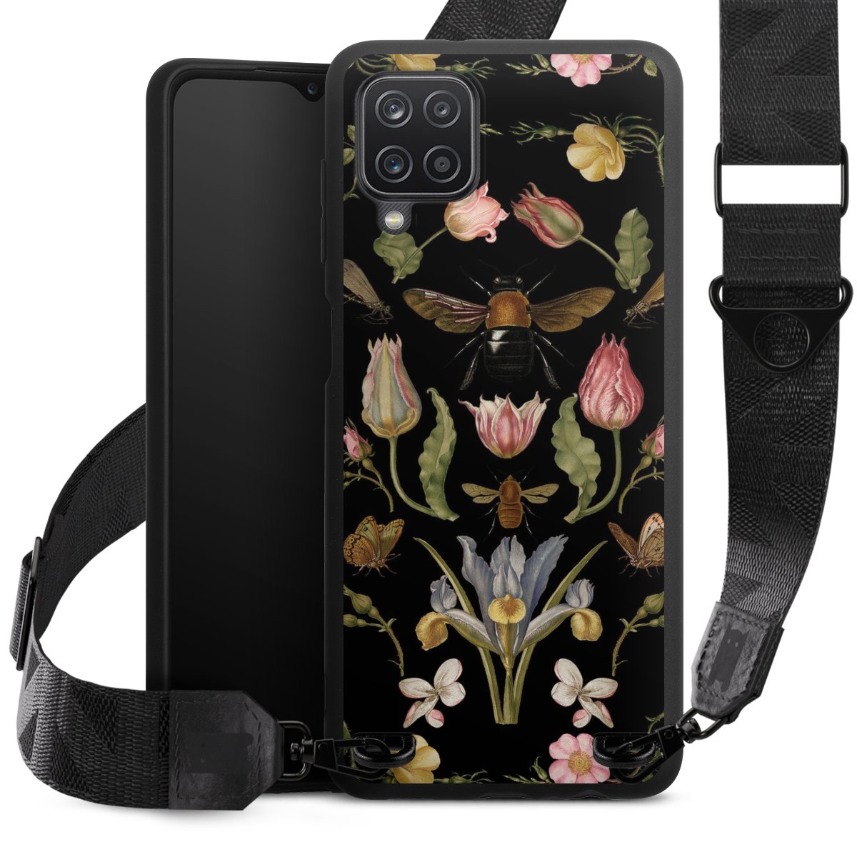 Wildblumen und Biene Schwarz