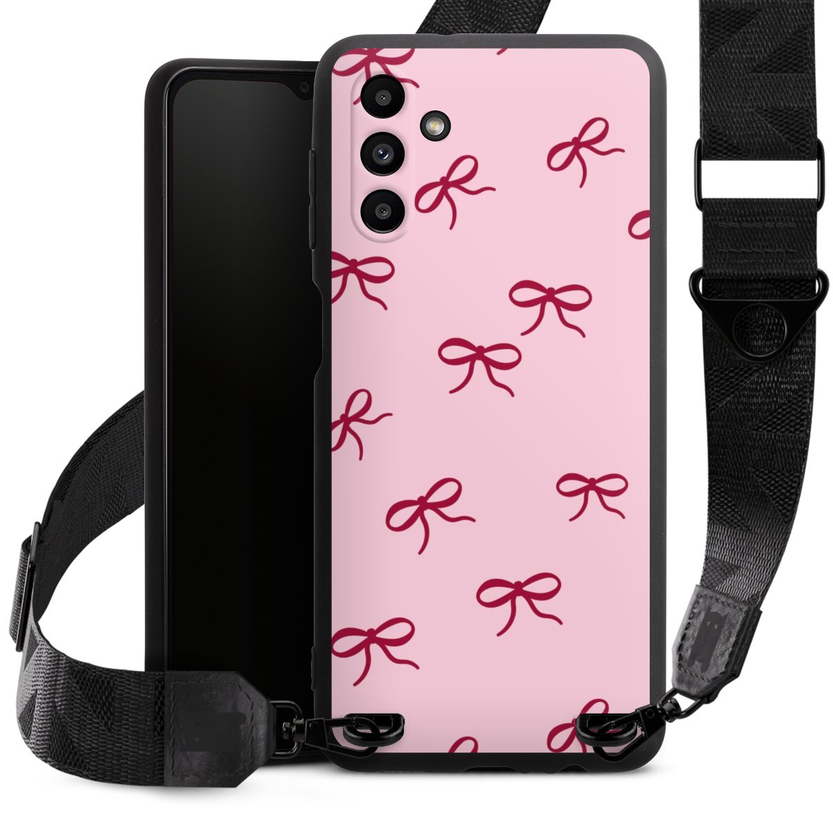 Schleifen Muster Rot Pink