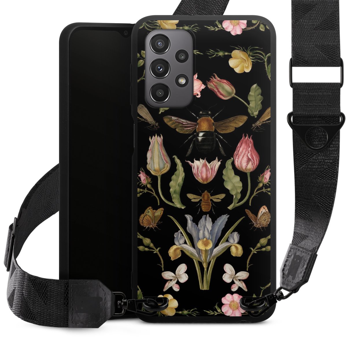 Wildblumen und Biene Schwarz