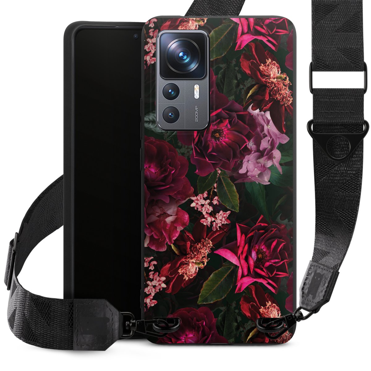 Donkerrode en roze bloemen