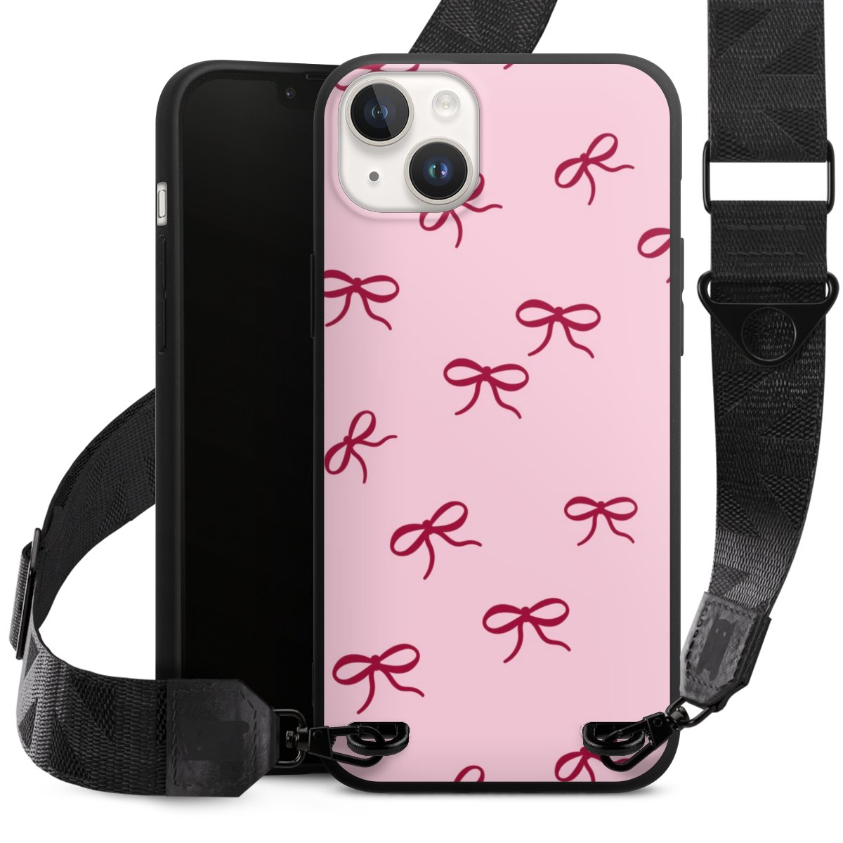 Bows Red Pink Pattern