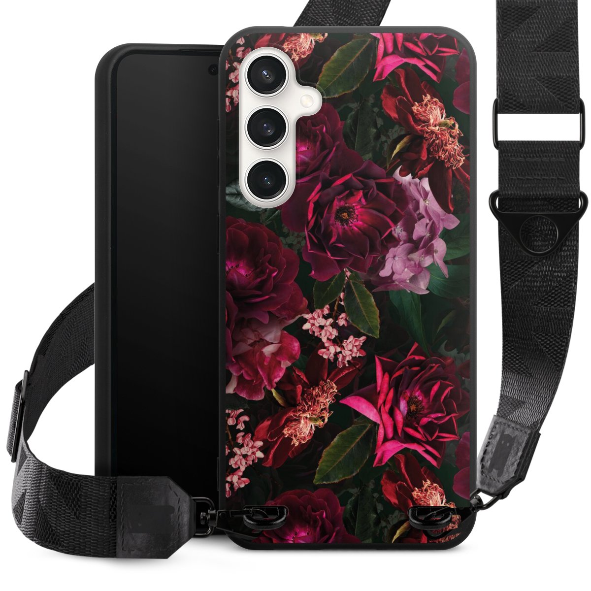 Donkerrode en roze bloemen