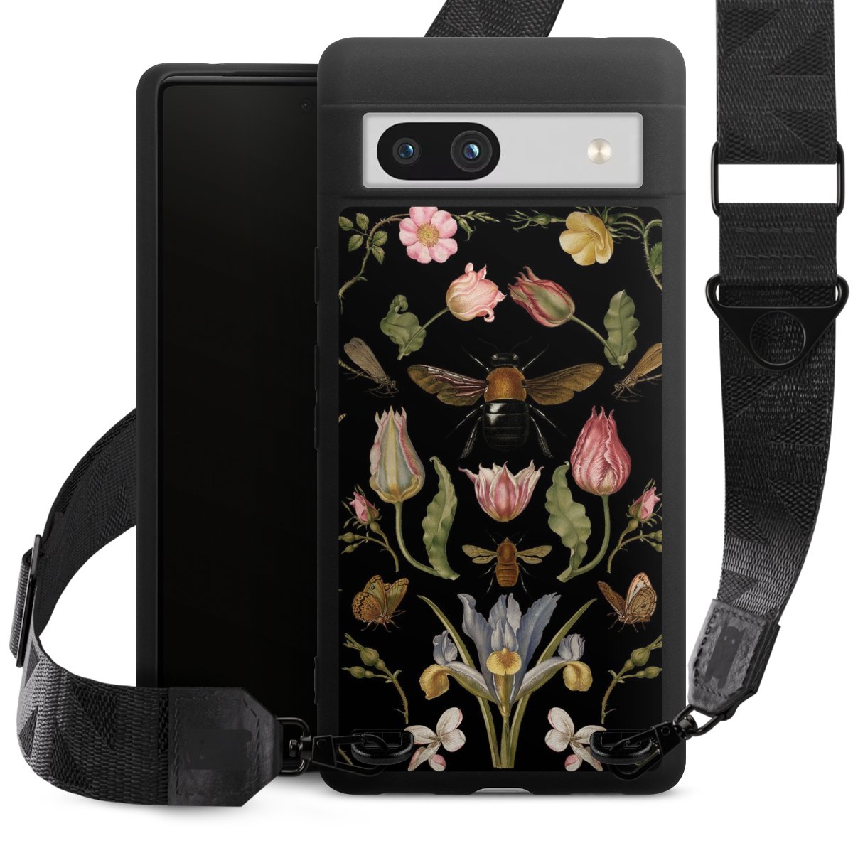 Wildblumen und Biene Schwarz