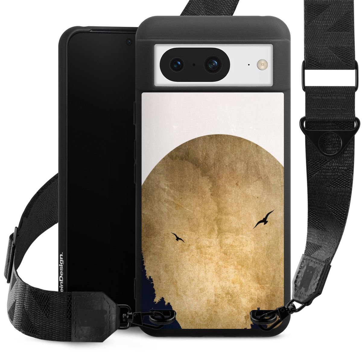 Deux oiseaux et la lune