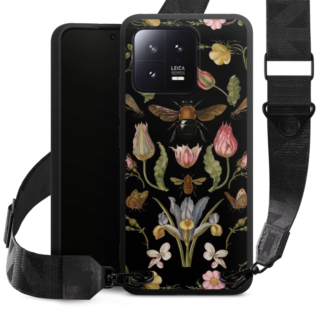 Veldbloemen en Bijen Zwart