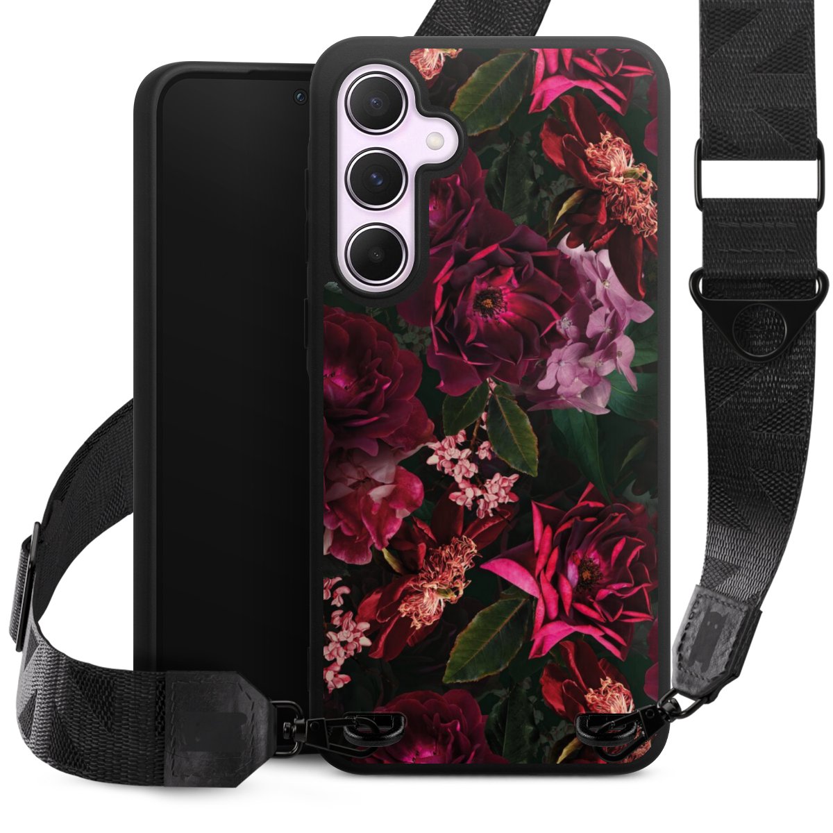 Donkerrode en roze bloemen