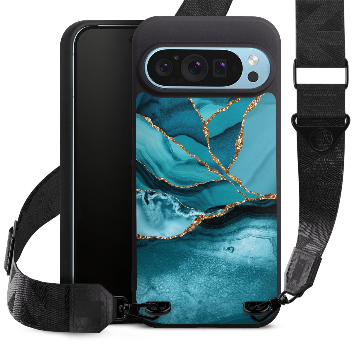 Eisblaue Marmor Landschaft