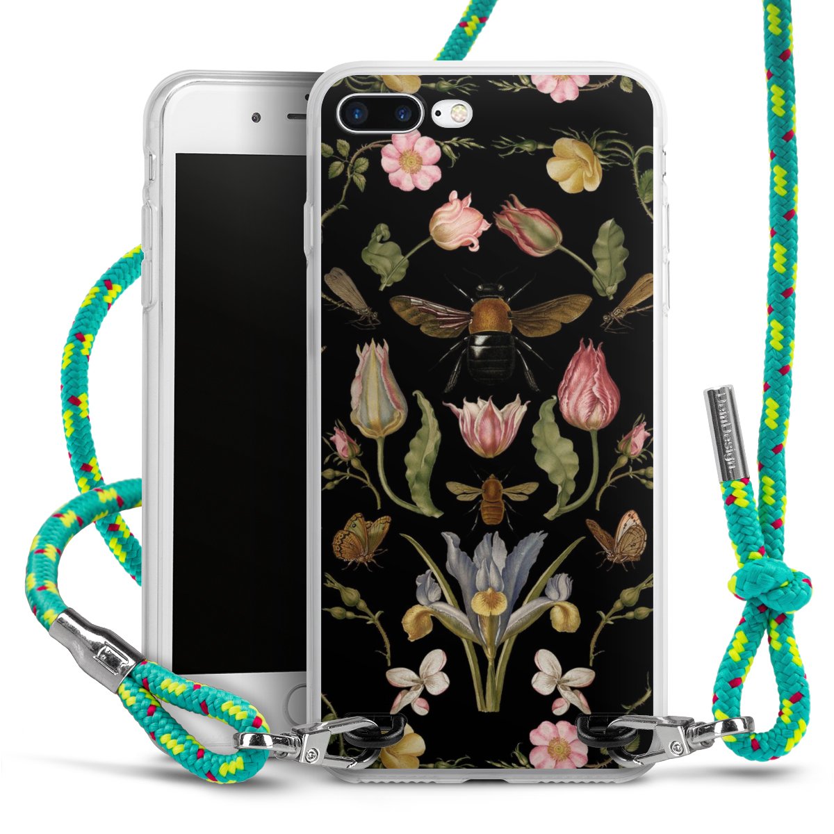 Wildblumen und Biene Schwarz