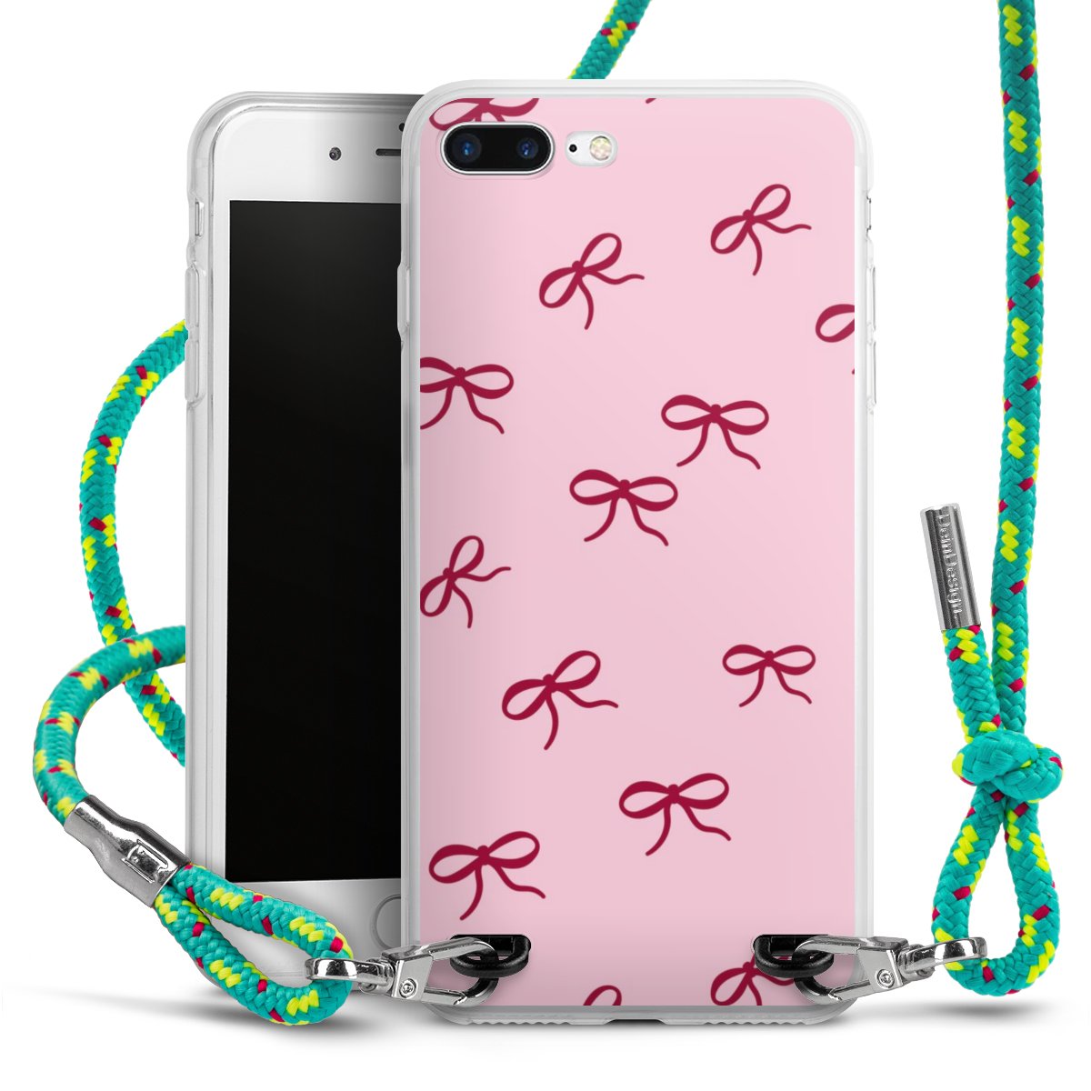 Schleifen Muster Rot Pink