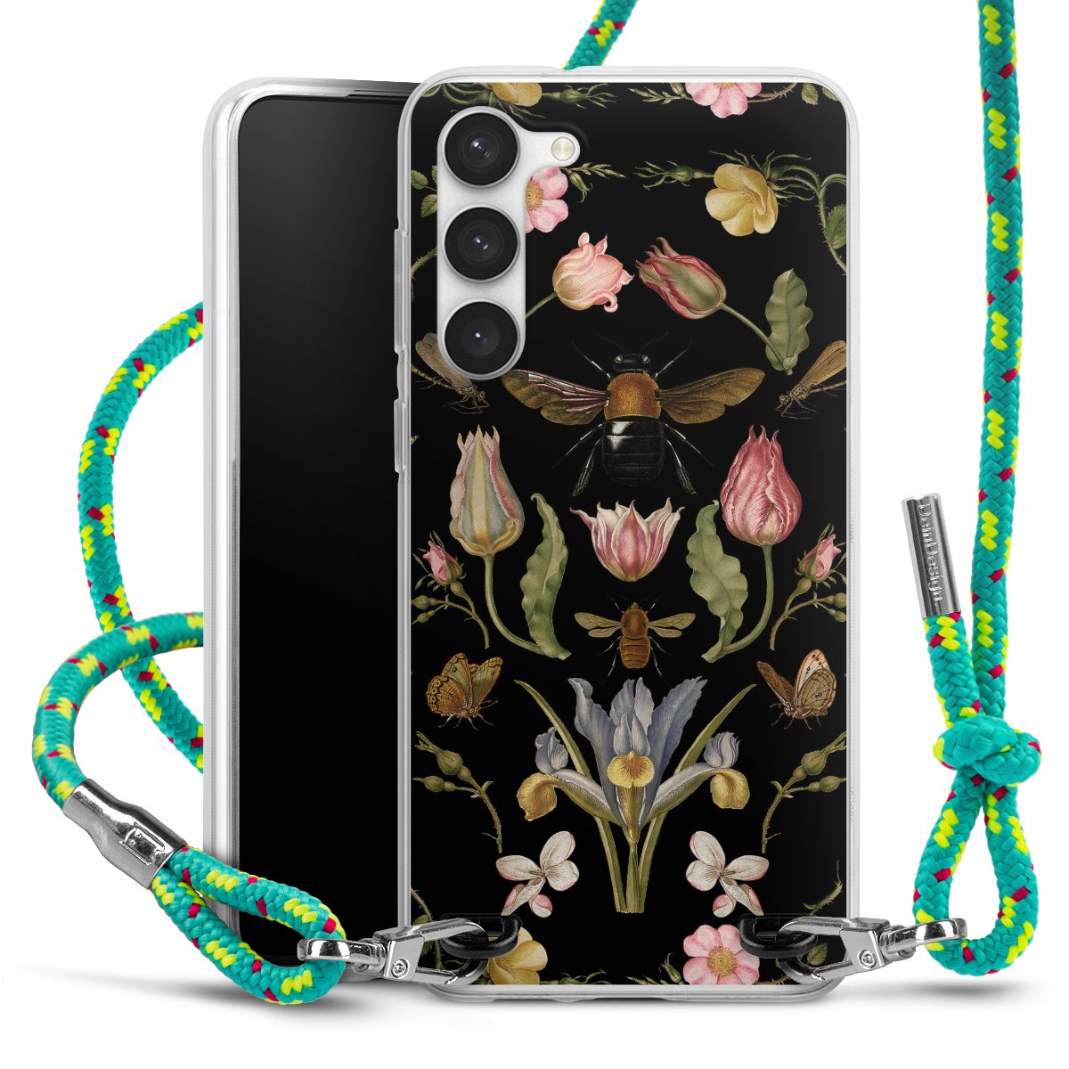 Wildblumen und Biene Schwarz