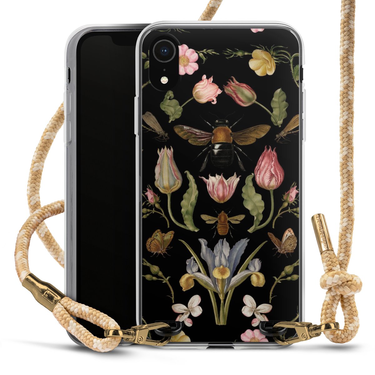 Wildblumen und Biene Schwarz