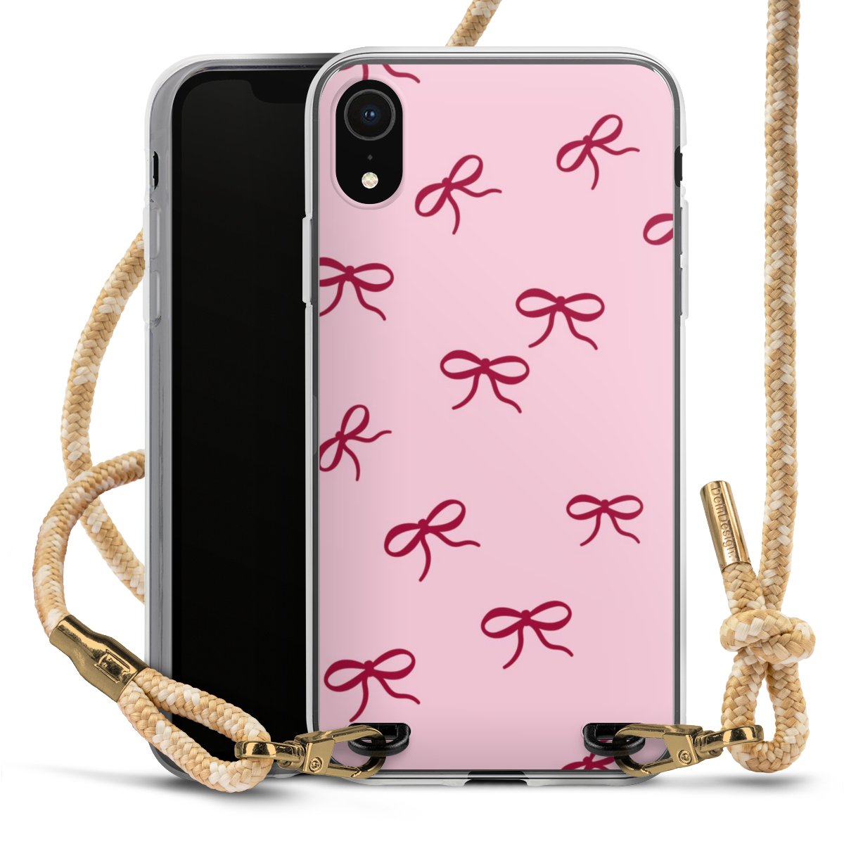 Schleifen Muster Rot Pink