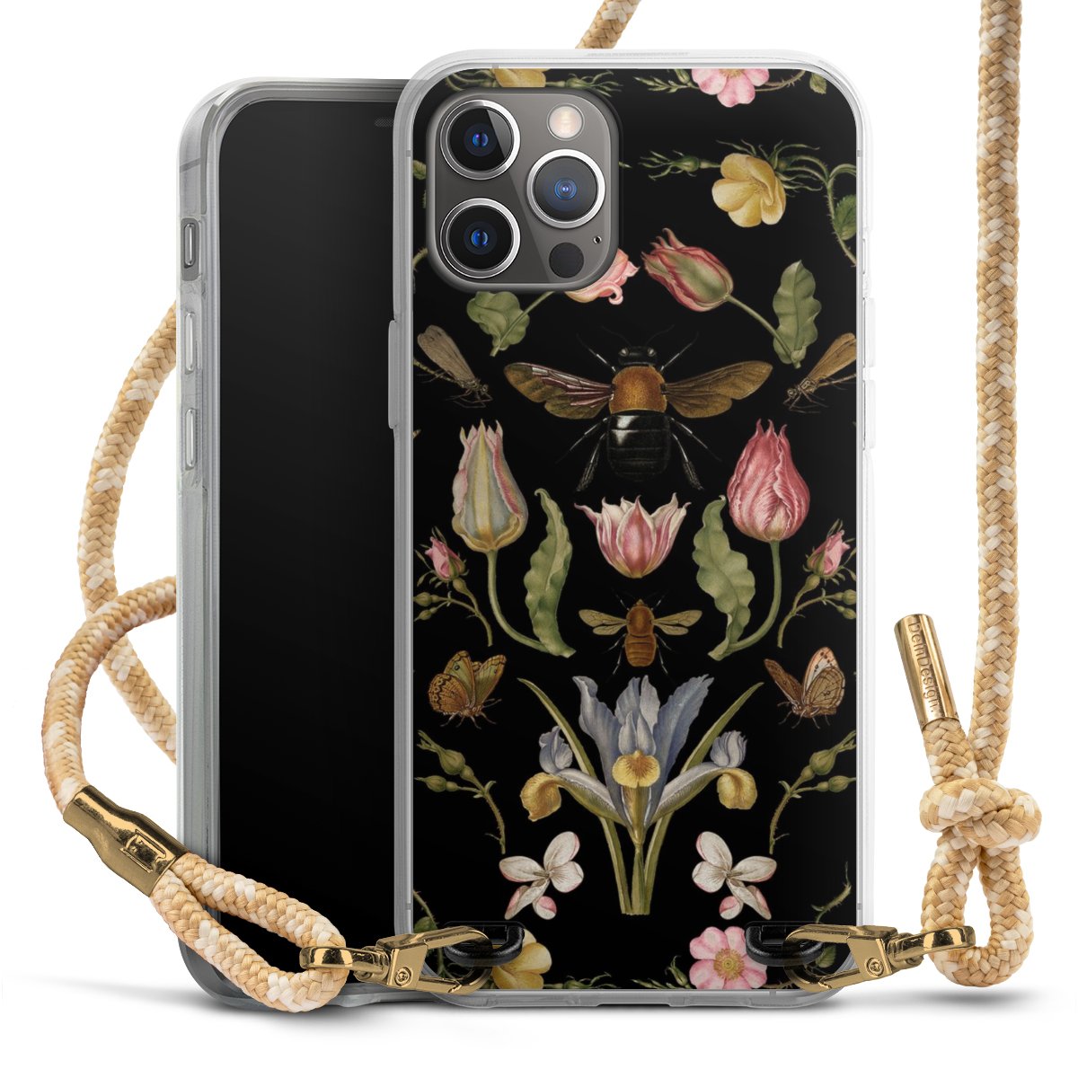 Wildblumen und Biene Schwarz