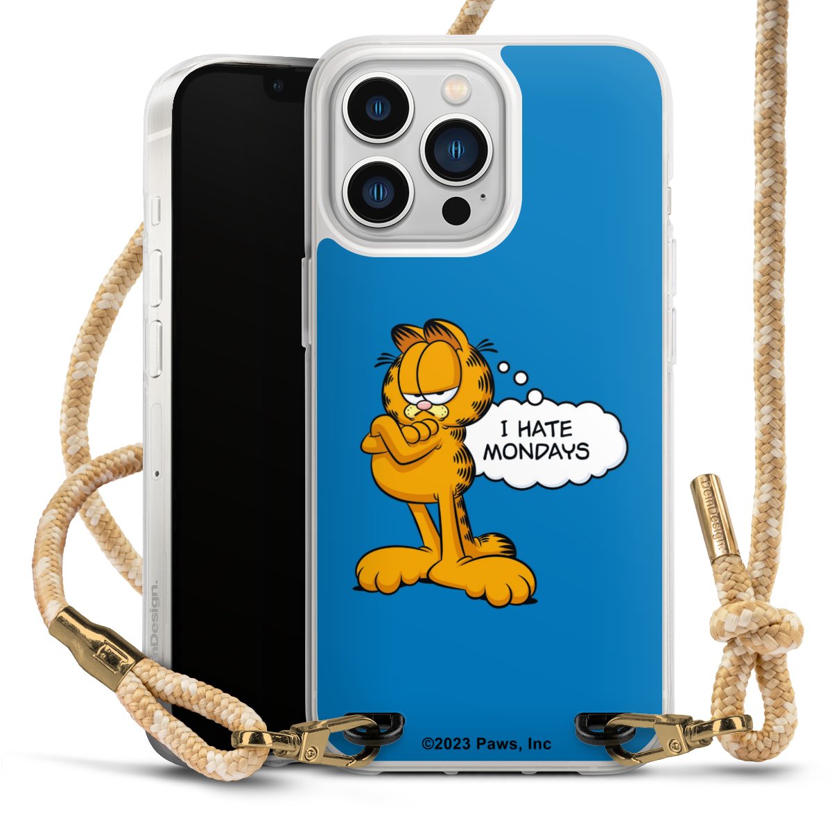 Garfield I Hate Mondays Blau