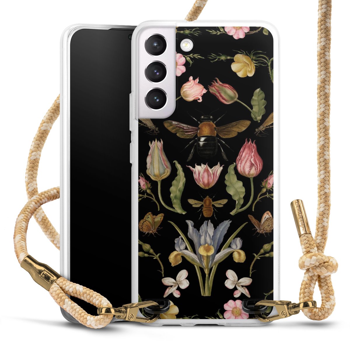 Wildblumen und Biene Schwarz