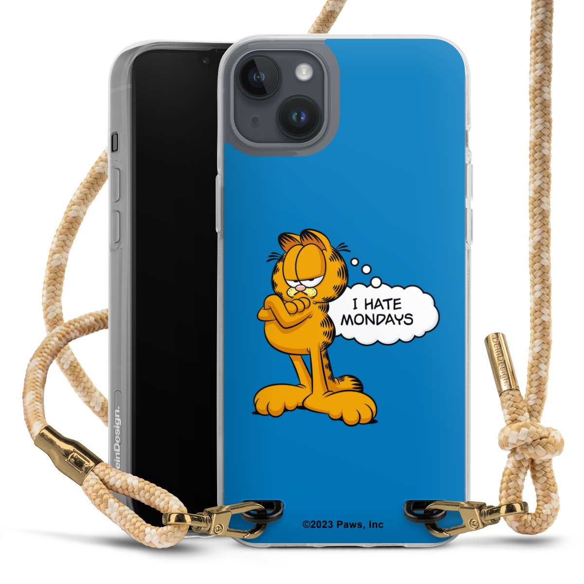 Garfield I Hate Mondays Blau