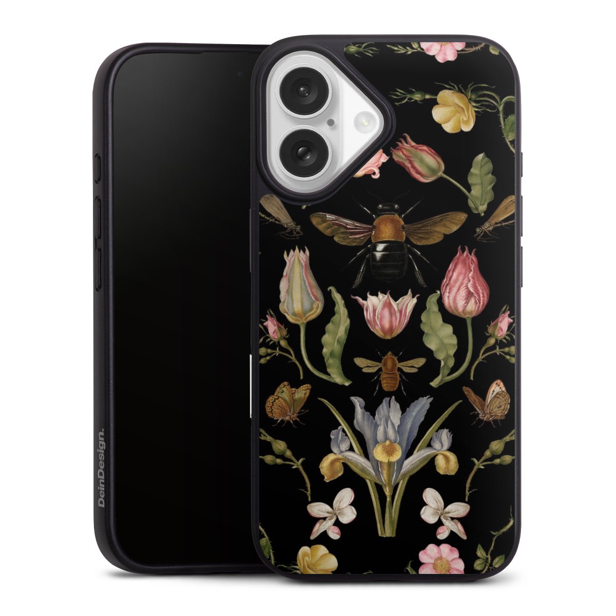 Veldbloemen en Bijen Zwart