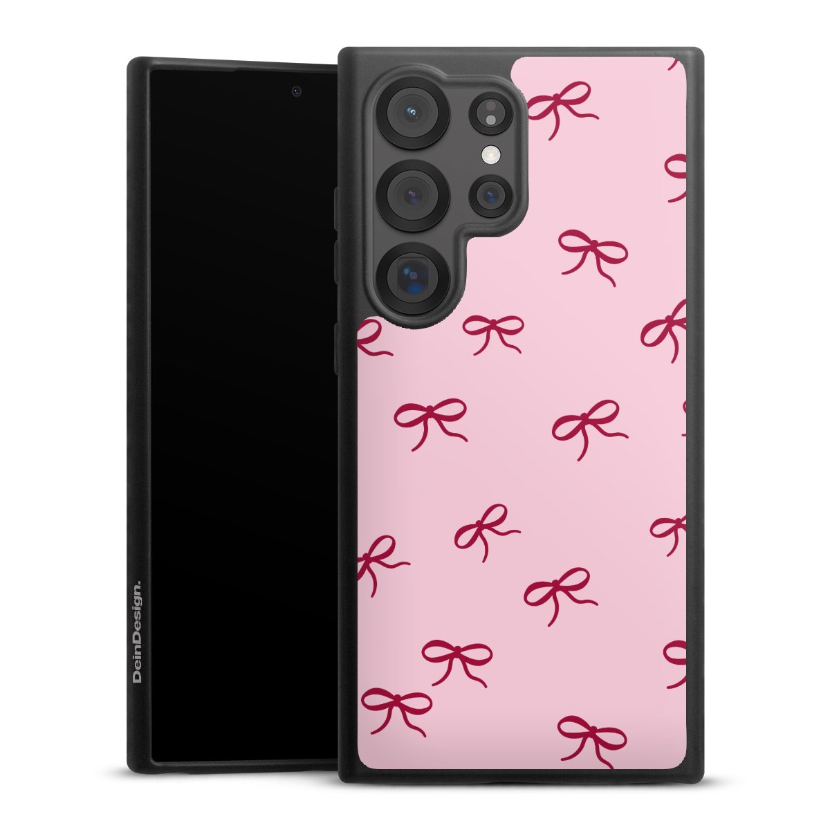 Schleifen Muster Rot Pink