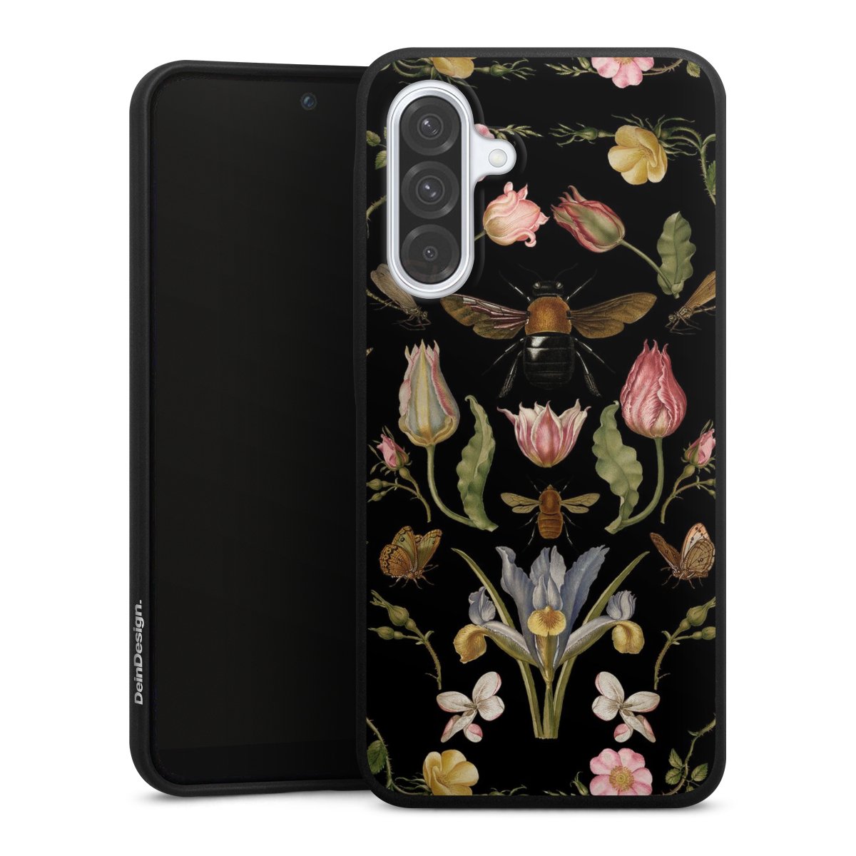 Fiori di campo e api nere