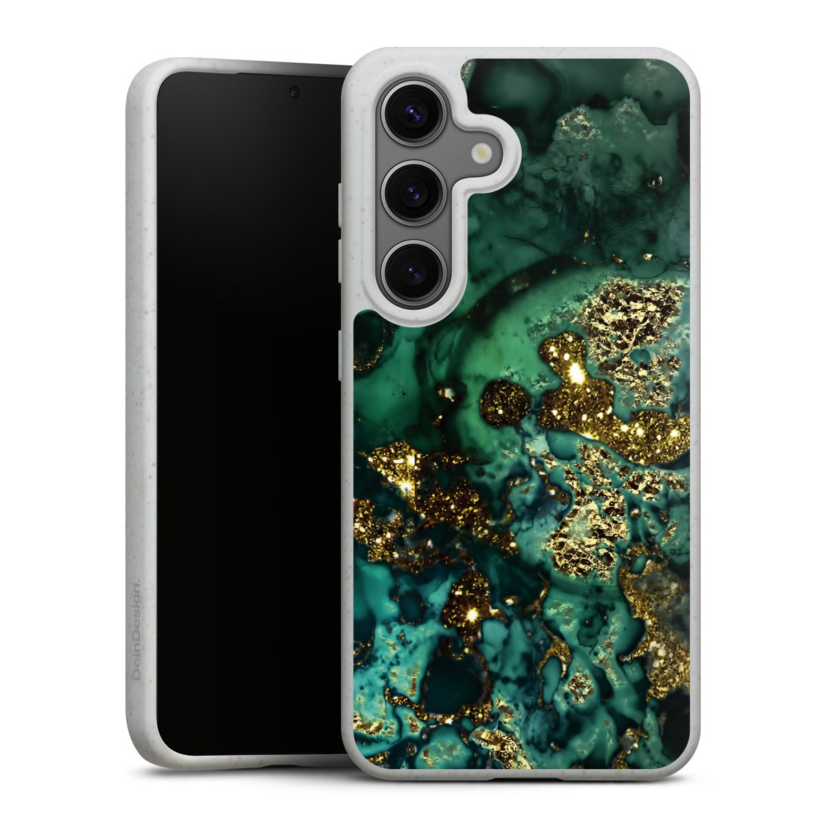 Aspetto marmorizzato ciano glitterato