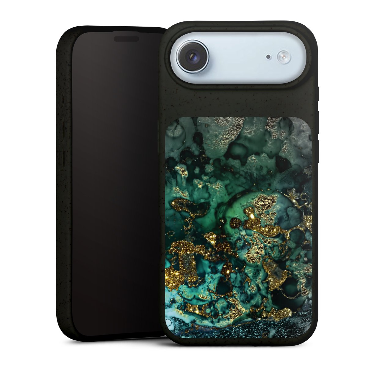 Aspetto marmorizzato ciano glitterato